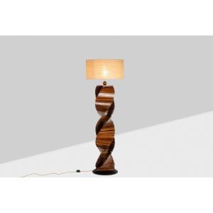 Wooden Lamp Base, Sculptural. 1980s