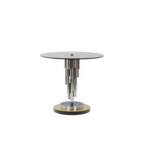 “organ” Pedestal Table In Chromed Metal. 1970s.