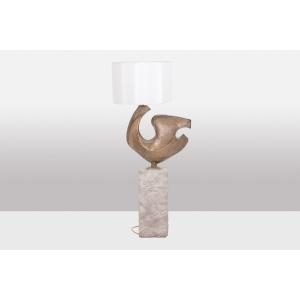 Brutalist Style Lamp Representing A Stylized Bird. 1970s. Ls57201258h