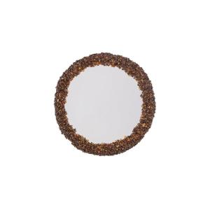 Semi-precious Stone Mirror. Contemporary Artisanal Work.