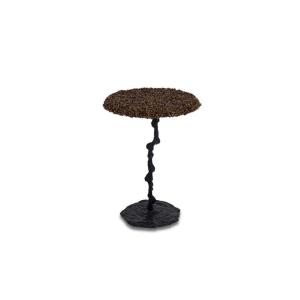 Semi-precious Stone Pedestal Table. Contemporary Work.