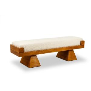 Bench In Blond Ash. Italian Artisanal Work In Small Series. Contemporary. Ls6502908y