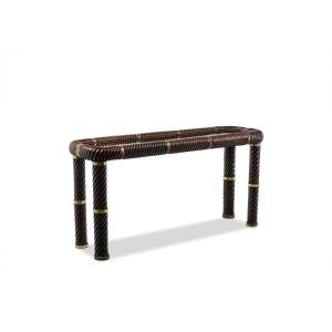 Tommaso Barbi. Console en céramique et plateau miroir. Italie, circa 1970 LS65151604
