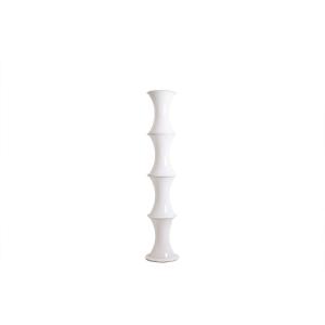 Enrico Tronconi  Lampadaire 'Bambou', en verre opalin blanc.  Années 70. LS6571887T
