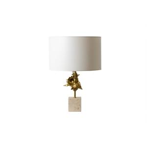 Maison Charles. Gilded Bronze Shell Lamp. France, 1970s. Ls65851021