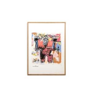 Jean-michel Basquiat. Numbered Color Silkscreen Print. 1990s. Ls6633m84/1