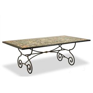 Dining Table In Scagliola And Wrought Iron. 1950s Ls66741001