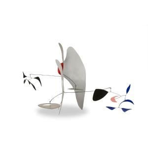 Olivier Vonet Sculpture In Black, Blue, And Red Lacquered Metal. Contemporary Ls66681509