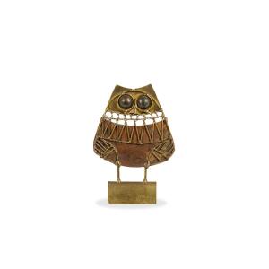 Jarcz. Brutalist Owl Sculpture. 1970s Ls670753