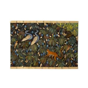 Painted Canvas, Or Decorative Panel, “paradise Lost.” Contemporary. Ls6755768