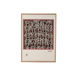 Keith Haring. Numbered Color Silkscreen Print. 1990s. Ls676965a