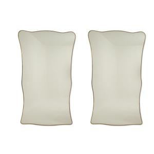 Paire de miroirs dans le style de Gio Ponti. Travail des années 80. LS6777C981/1