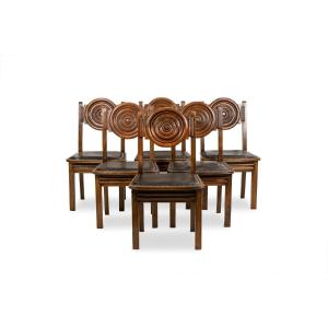 Étienne Kohlmann. Set Of 6 Modernist-style Chairs. 1960s. Ls52891156m