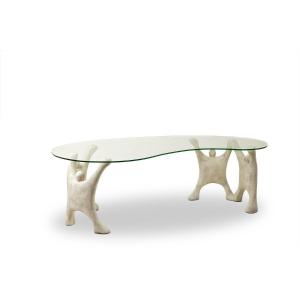 Table basse de style Brutaliste, sculpturale et organique. Années 1970. LS67671205H