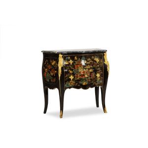 Louis XV-style Lacquered Chest Of Drawers. 1950s. Ls68371209u