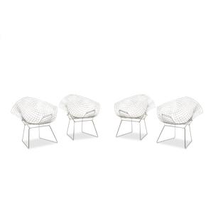 Harry Bertoïa For Knoll. Set Of 4 “diamond” Armchairs. 1970s. Ls57522208/4