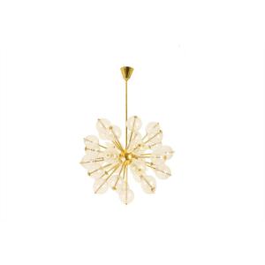 Kamenicky Senov, édité par. Lustre en laiton et verre. Vers 1970 LS66351603