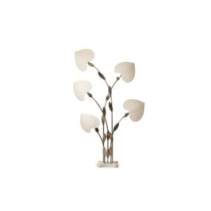 Antonio Pavia. Large Lamp In Silver-plated Brass And Silk. 1970s. Ls68351105
