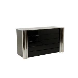 Sergio Mazza, pour Cinova. Commode en bois laqué noir. Vers 1970. LS68391356