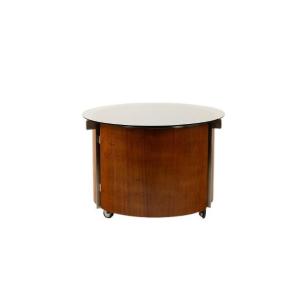 Eugenio Gerli, For Tecno. Round Coffee Table With Built-in Bar. Circa 1960. Ls68411089