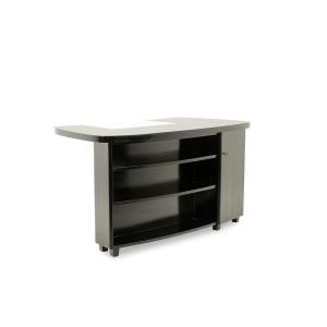 Bureau Art Déco de forme rognon, en bois laqué noir. Années 1930. LS4722