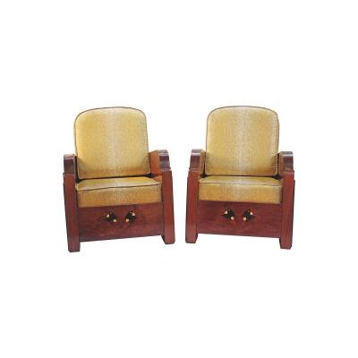 Pair Of Art Deco Period Armchairs, Circa 1920 - Op3201451