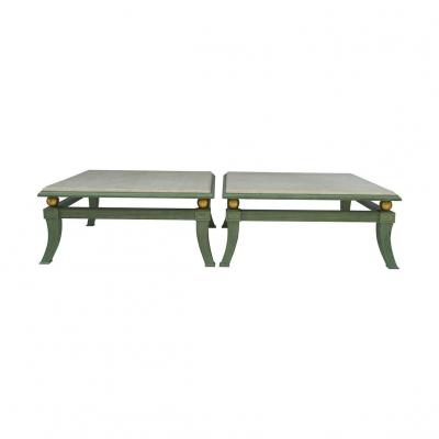 Pair Of Etruscan Style Coffee Tables In Patinated Bronze, Circa 1970 - Ls33001601