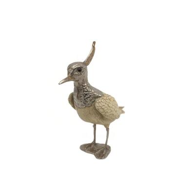 Silvered Metal Sculpture Of A Crested Bird, Italy, 1970 - Ls2960151