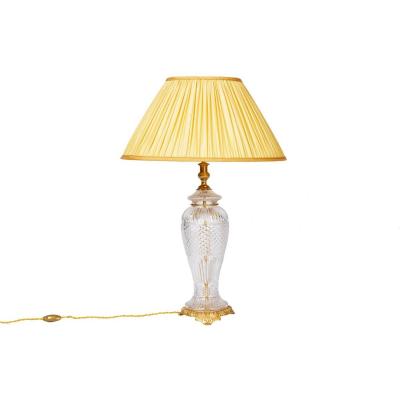 Lampe En Cristal Et Bronze Doré, 1950 - LS2746421