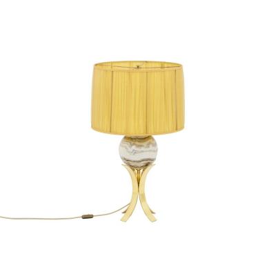 Sphere Lamp In Marble And Gilt Brass, 1970’s - Ls4071681