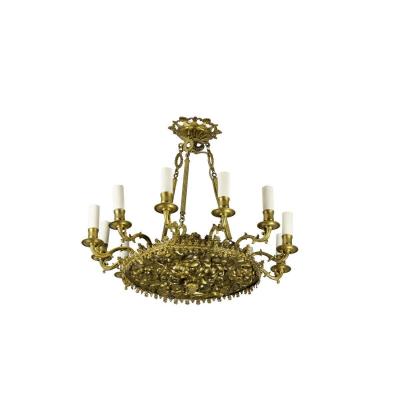 Restauration Style Chandelier In Gilt Metal And Bronze, Circa 1880- Ls1367631