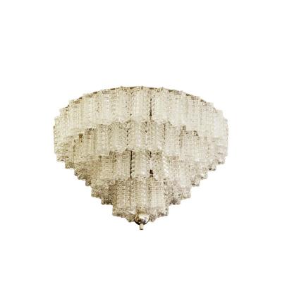 Italian Chandelier In Parallelepiped Glass, 1960’s- Ls3997701