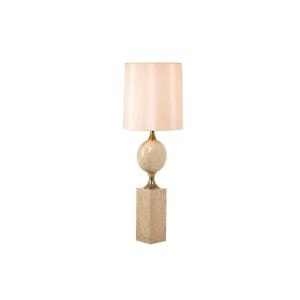 Philippe Barbier, Lamp In Travertine, 1970's, Ls45661551