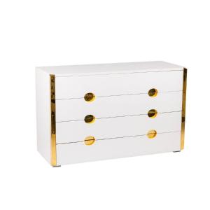 Luigi Caccia Dominioni, Chest Of Drawers In Lacquer And Brass, 1970s, Ls4676982b