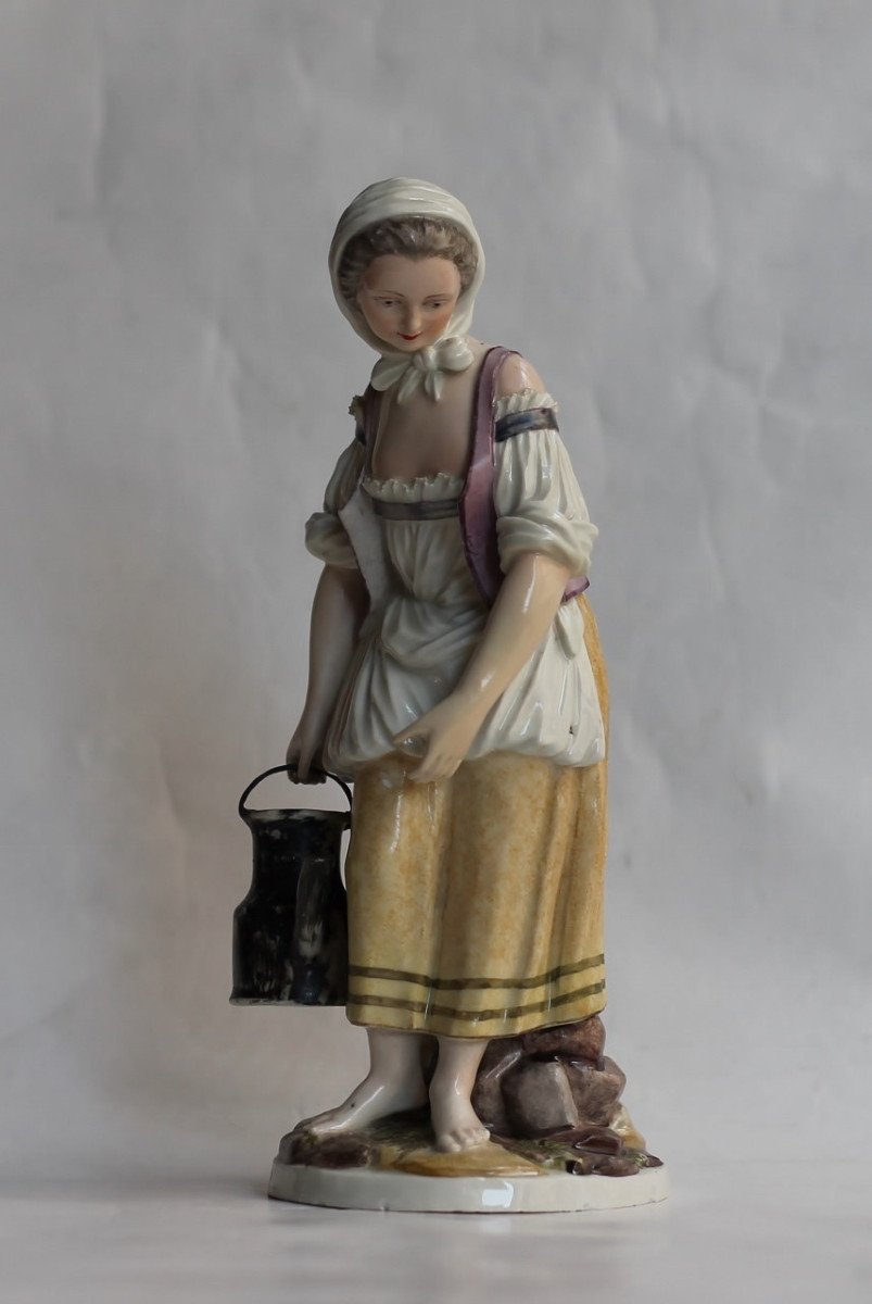 Porcelain Statuette From Zurich (switzerland), 18th C.