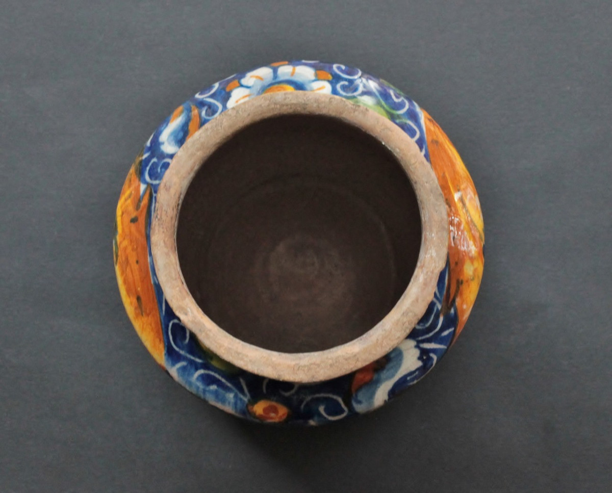 Albarello en majolique de Venise à décor de 2 portraits. Atelier de Maestro Domenico. XVIe s.-photo-1