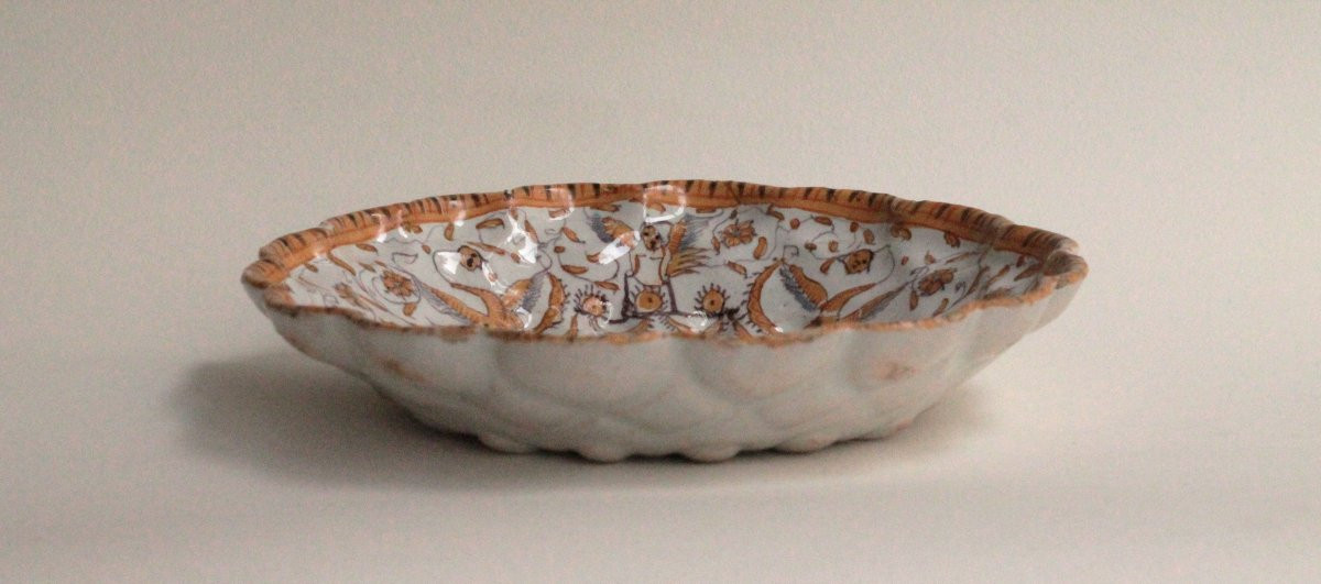 Coupe en Faïence de Haarlem (Hollande) milieu du 17e siècle-photo-3