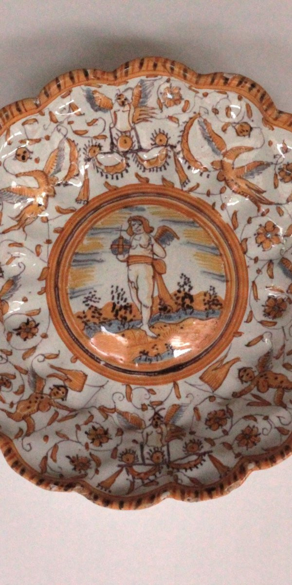 Coupe en Faïence de Haarlem (Hollande) milieu du 17e siècle-photo-4