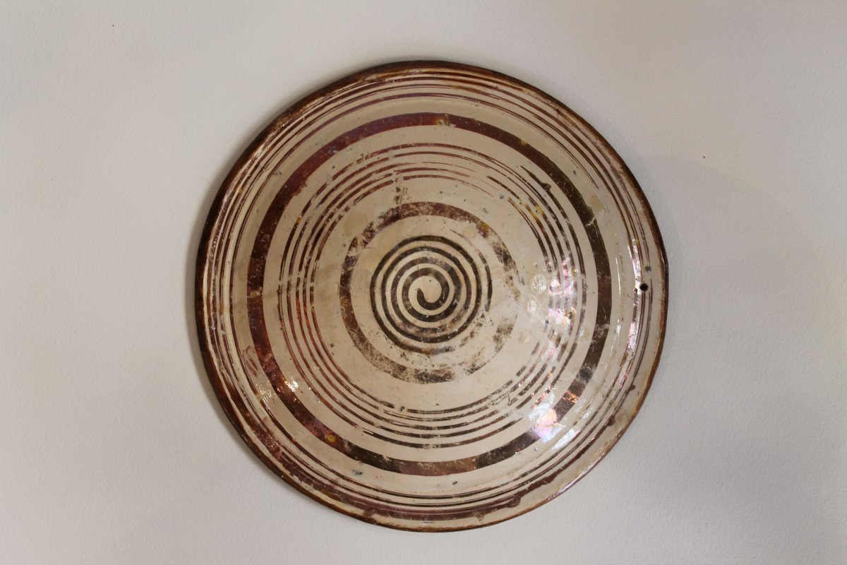 Petit plat  en faïence à décor Hispano-mauresque,  Séville, 1ere moitié du 16e s.-photo-2