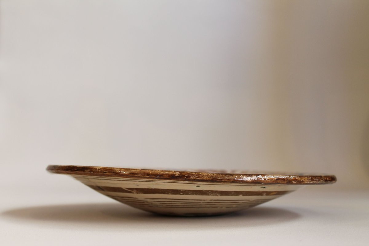 Petit plat  en faïence à décor Hispano-mauresque,  Séville, 1ere moitié du 16e s.-photo-3