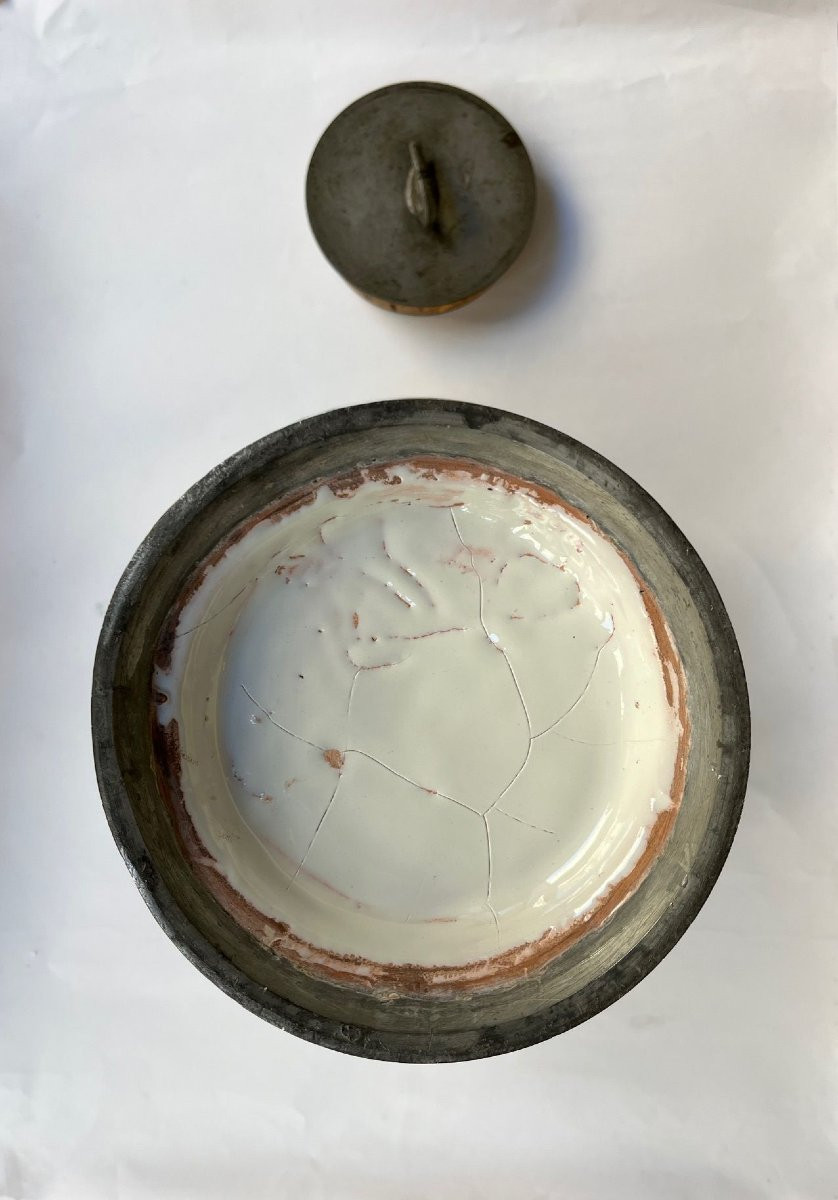 Aprey Earthenware Vase Or Tobacco Pot Decorated With Flowers, 18th Century-photo-2