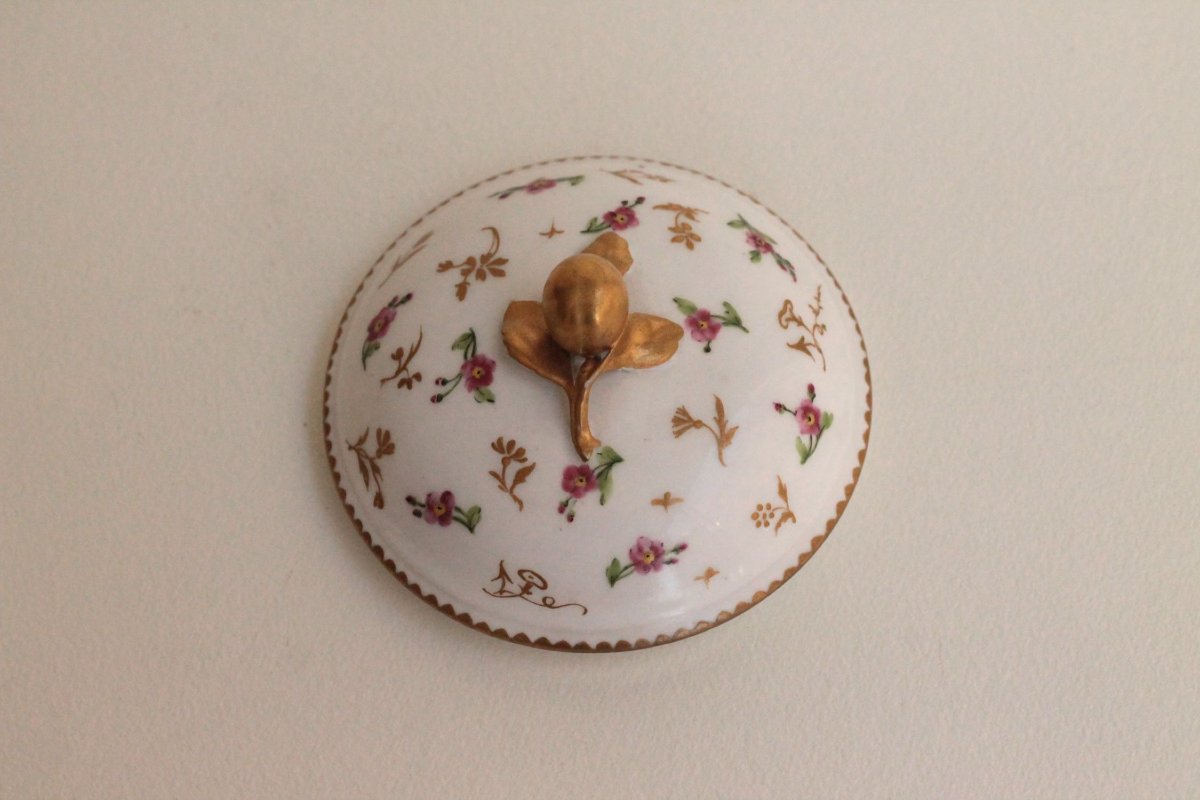 "calabre" Sugar Bowl Made Of Sèvres Soft-paste Porcelain, 18th Century.-photo-4