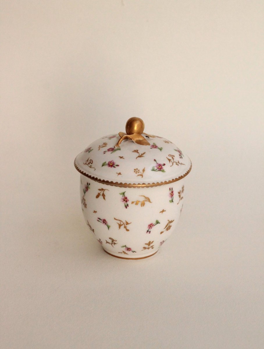 "calabre" Sugar Bowl Made Of Sèvres Soft-paste Porcelain, 18th Century.-photo-2