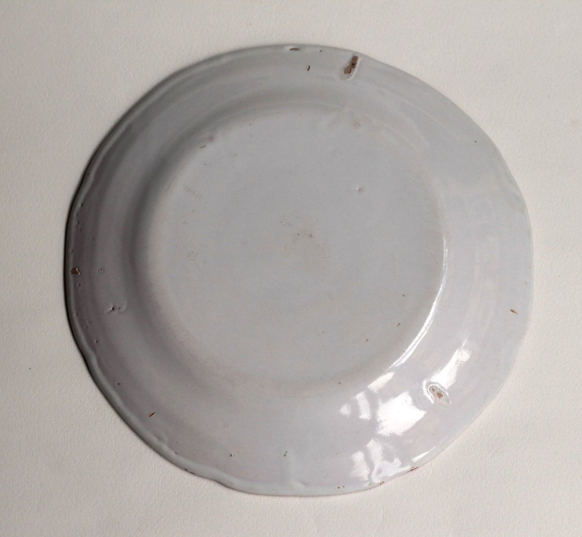 Assiette en faïence des Islettes - Bois d'Epenses à décor d'une jonque. 1ere moitie XIXe siècle-photo-3