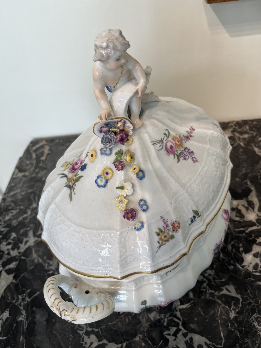 Meissen Porcelain Terrine (saxony, Germany), Mid-18th Century.-photo-3