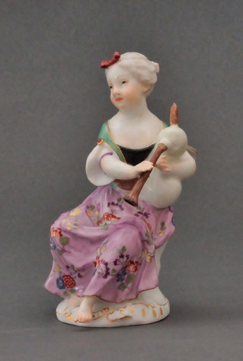 Meissen Musicienne Cornemuse