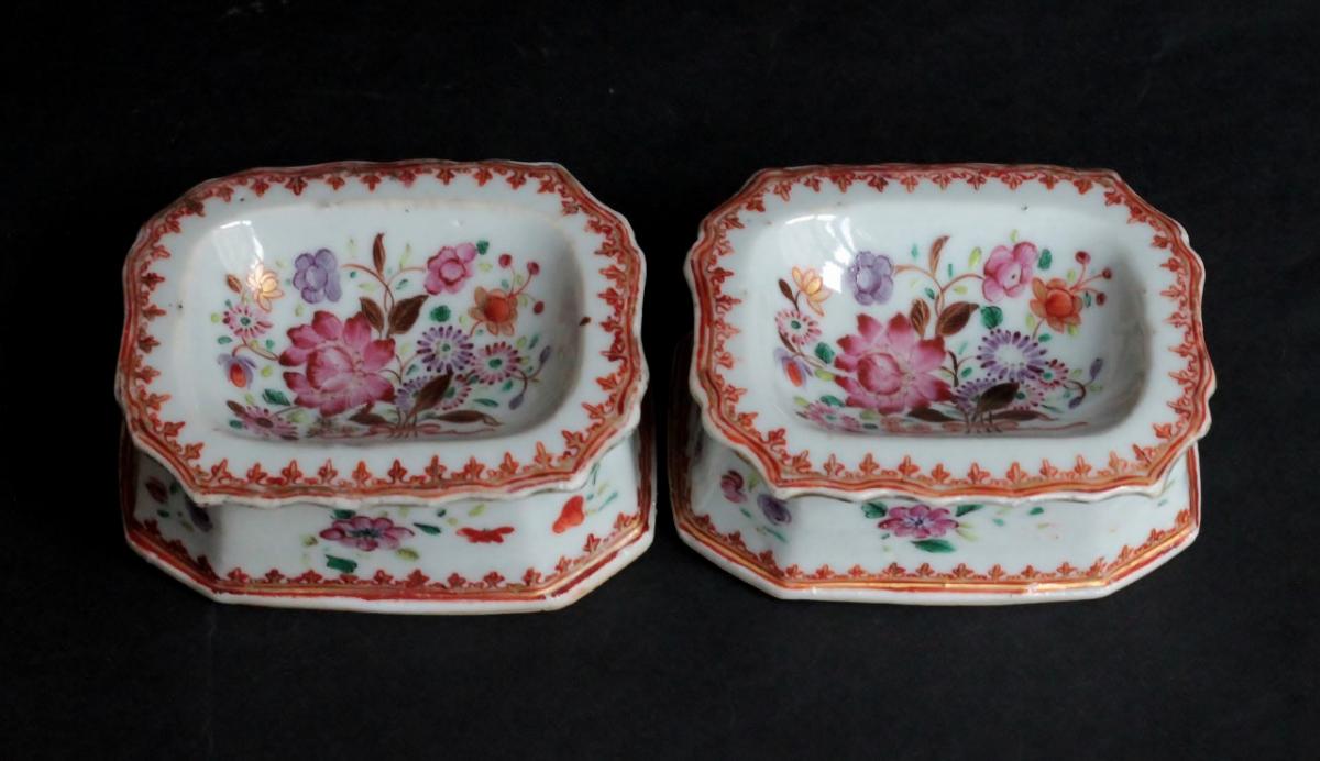 China. Compagnie Des Indes, Pair Of Salerons.