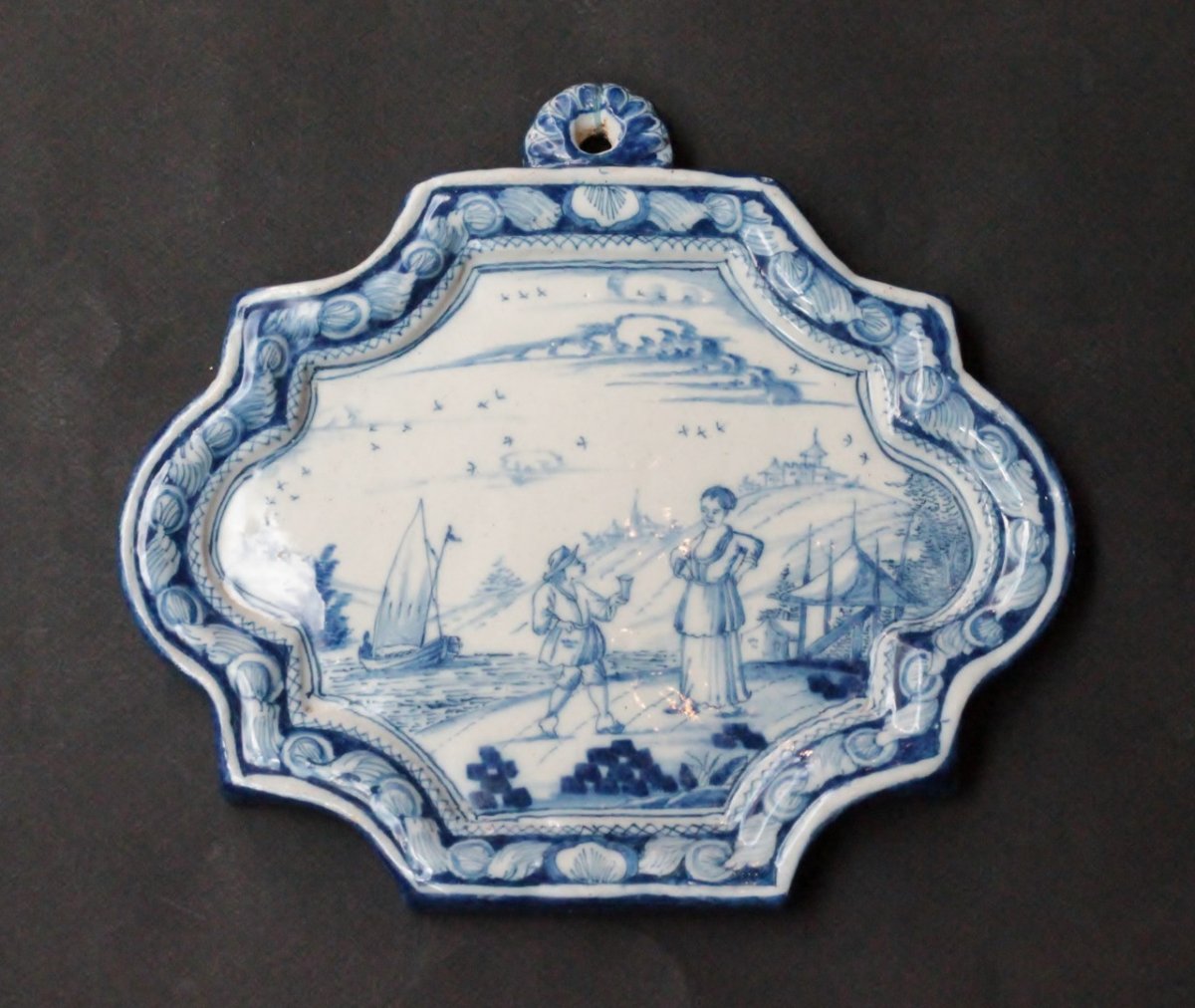 Delft. Plate In Blue Camaïeu.