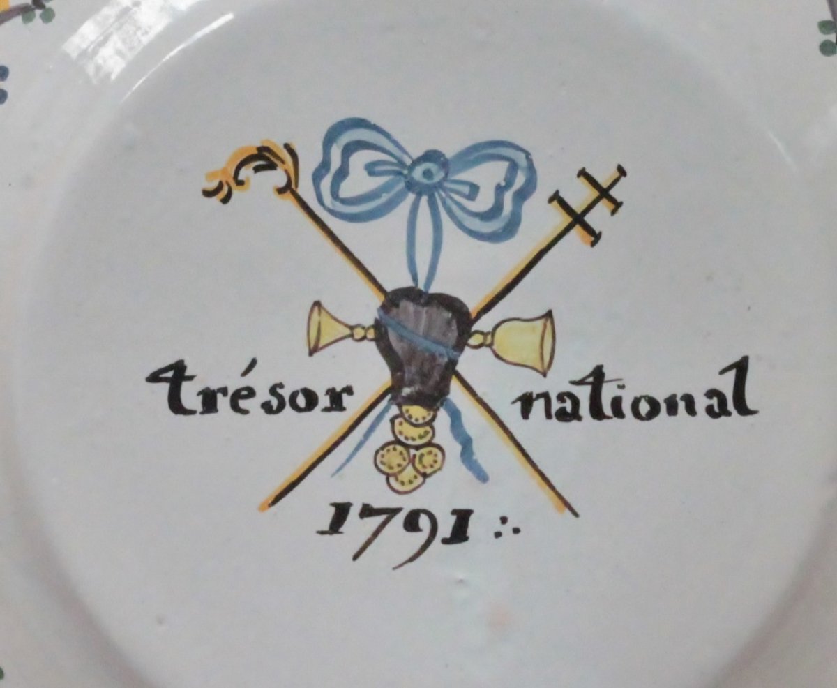 Nevers Earthenware Plate With Revolutionary Decor-photo-4