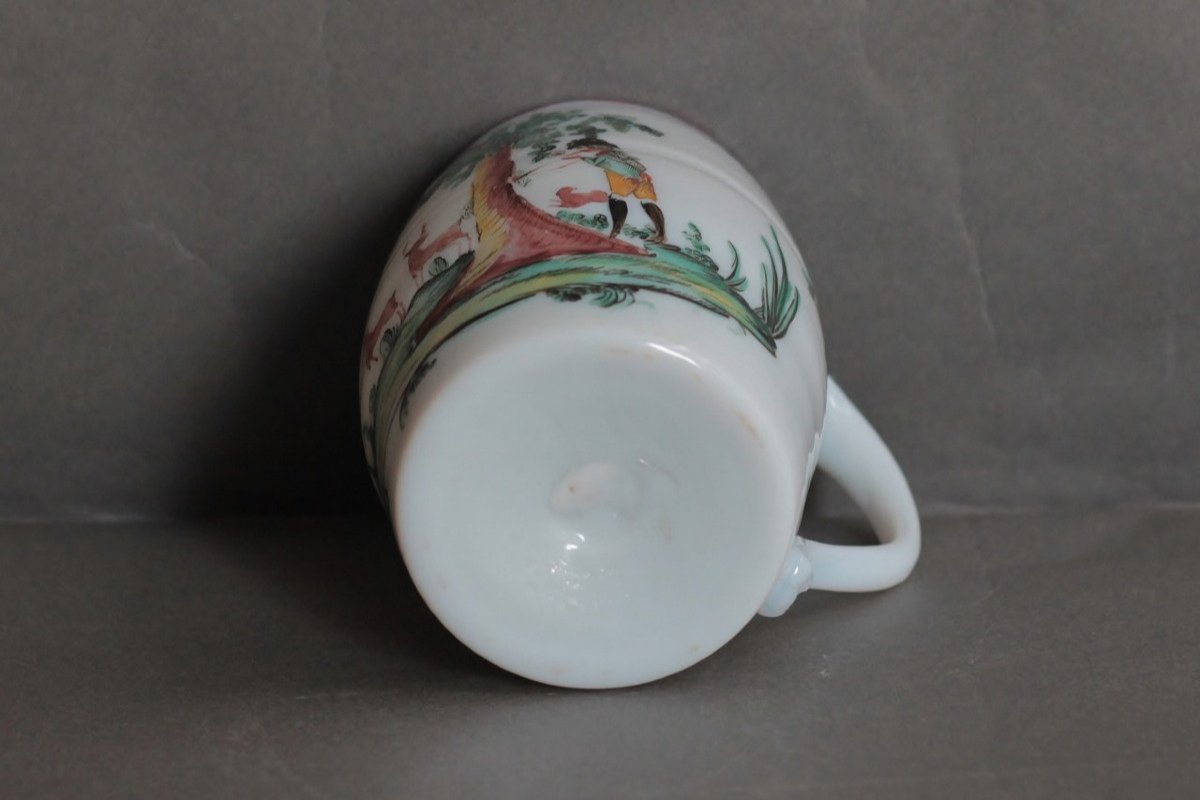 Opaline Glass Mug Decorated With A Hunting Scene, Eighteenth Century.-photo-1